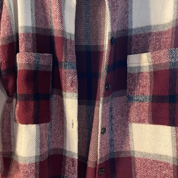 Maroon Navy Shacket - Picture 2 of 2